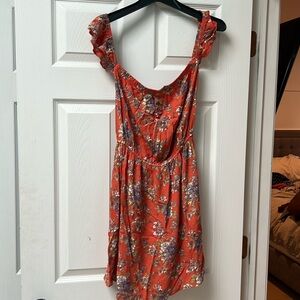 American Eagle Orange printed dress size M